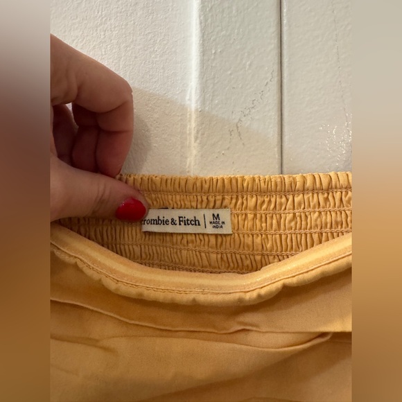 Abercrombie and Fitch Poplin Strapless Midi Dress - Picture 3 of 4